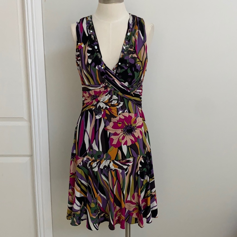 Abstract multi colored dress